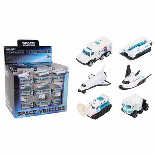 ІГРАШКОВИЙ НАБІР DIE CAST - КОСМІЧНА ПРИГОДА - КОСМІЧНІ КОРАБЛІ ТА ТРАНСПОРТ, 1:64 - У ДИСПЛЕЇ (48 шт.)