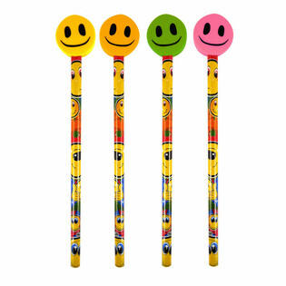 Веселий Олівець Smiley з Гумкою (24 шт.)