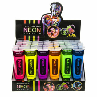 NEON Glow in the Dark Фарба для обличчя - UV Активна (Дисплей 24 шт)