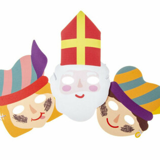 SINTERKLAAS - МАСКИ СВЯТОГО МИКОЛАЯ ТА ПІТА З ПІНОМАТЕРІАЛУ (48 шт.)