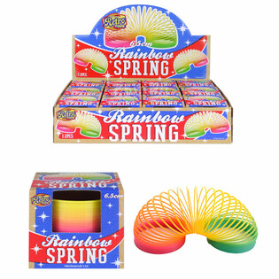 RETRO TOYS - РАЙДУЖНА ПРУЖИНКА &Oslash; 6,5 СМ У ДИСПЛЕЇ (12 шт.)