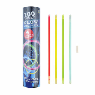 Неонові браслети Glow - 100 штук у тубусі