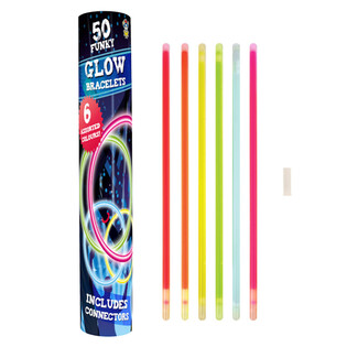Світні Браслети Glow - 50 штук у тубі (Дисплей 12 шт.)