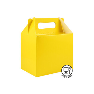 Коробка для подарунків жовта 14x9,5x12 см (12 шт.)