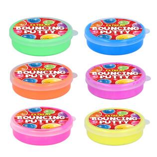 Стрибучий Пластилін Bouncing Putty, 10г - Мікс Кольорів (6 шт.)