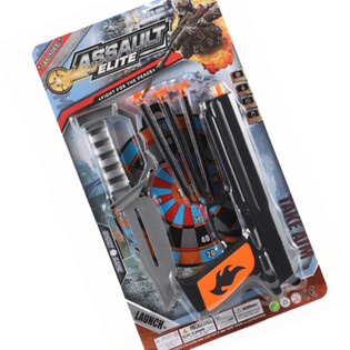 ASSAULT ELITE - Пістолет зі Стрілами на Присосках та Ножем (6 шт.)