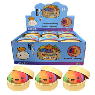 RAGE - RAINBOW Squishy Bun Dumplings ВЕЛИКІ (8.5 x 8.5 x 4.8 См) - Вірусна Іграшка 2026 (12 шт.)