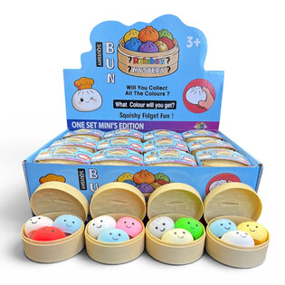 RAGE - Сквіш MINI&rsquo;S EDITION Міні-Хінкалі Bun Dumplings (5.3 x 5.3 x 4.1 см) Вірусна іграшка-антистрес 2026 (24 шт.)