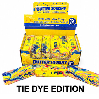 RAGE - SQUISHY BUTTER / МАСЛО - МОДЕЛЬ: TIE DYE - SLOW RISING - Розм. 13x4x4 см - У ДИСПЛЕЇ (12 шт.)